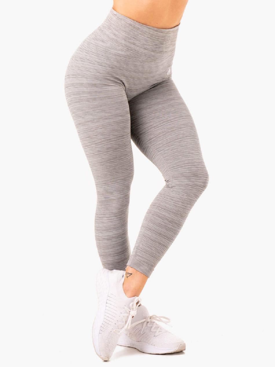 Grey Women's Ryderwear Evolve High Waisted Leggings Seamless | YGJ82817