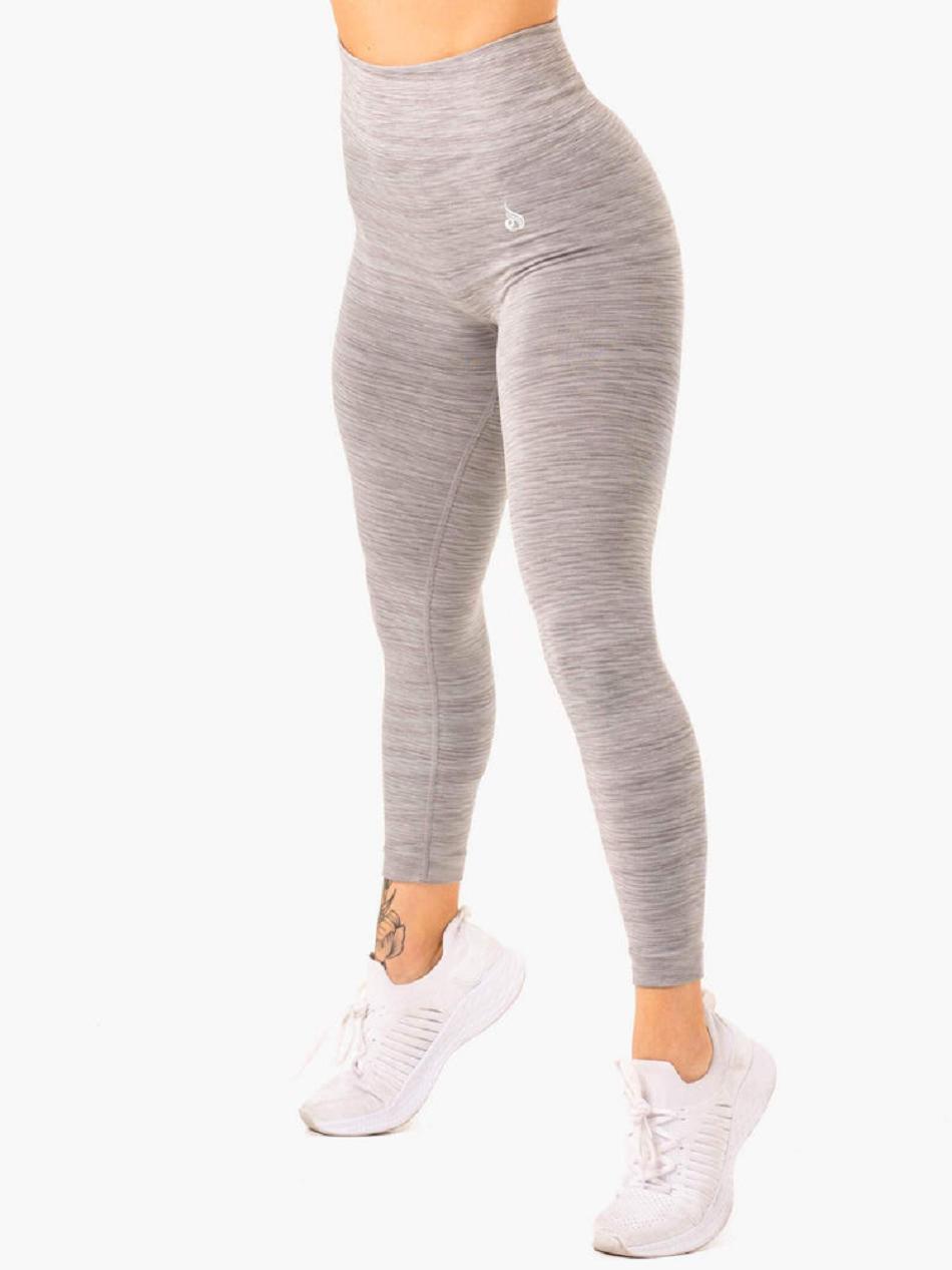 Grey Women\'s Ryderwear Evolve High Waisted Leggings Seamless | YGJ82817