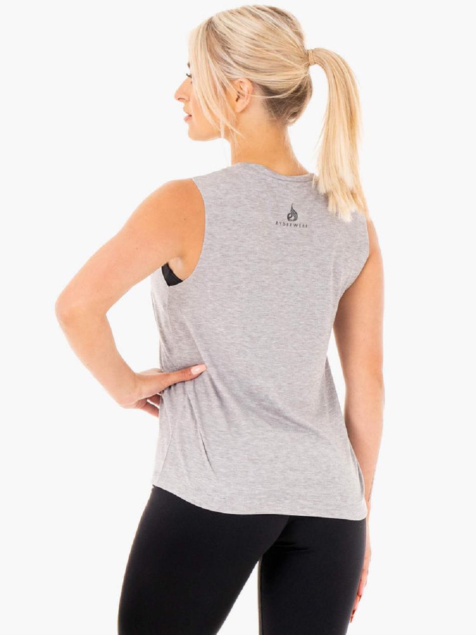 Grey Women's Ryderwear Ladies Baller Tanks | 6Y7131783