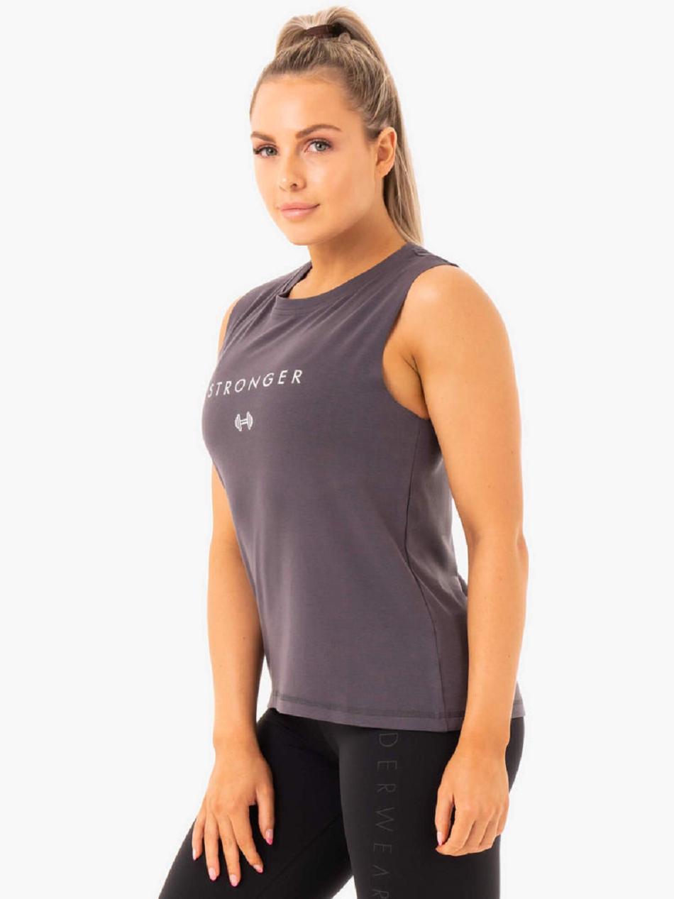 Grey Women's Ryderwear Ladies Baller Tanks | DS6710434