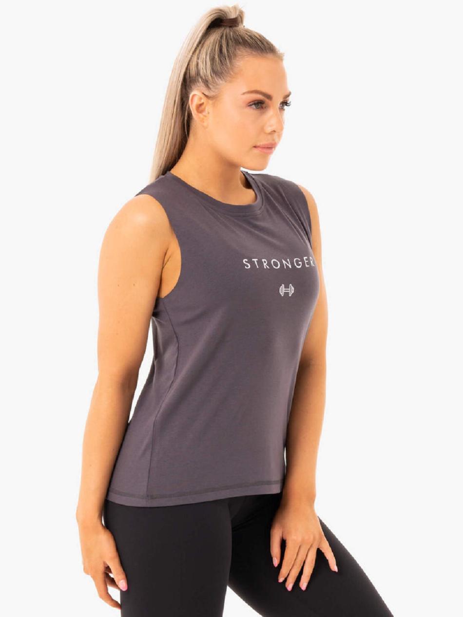 Grey Women's Ryderwear Ladies Baller Tanks | DS6710434