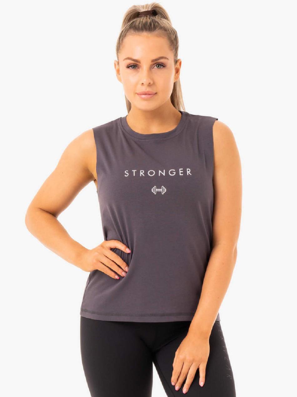 Grey Women\'s Ryderwear Ladies Baller Tanks | DS6710434