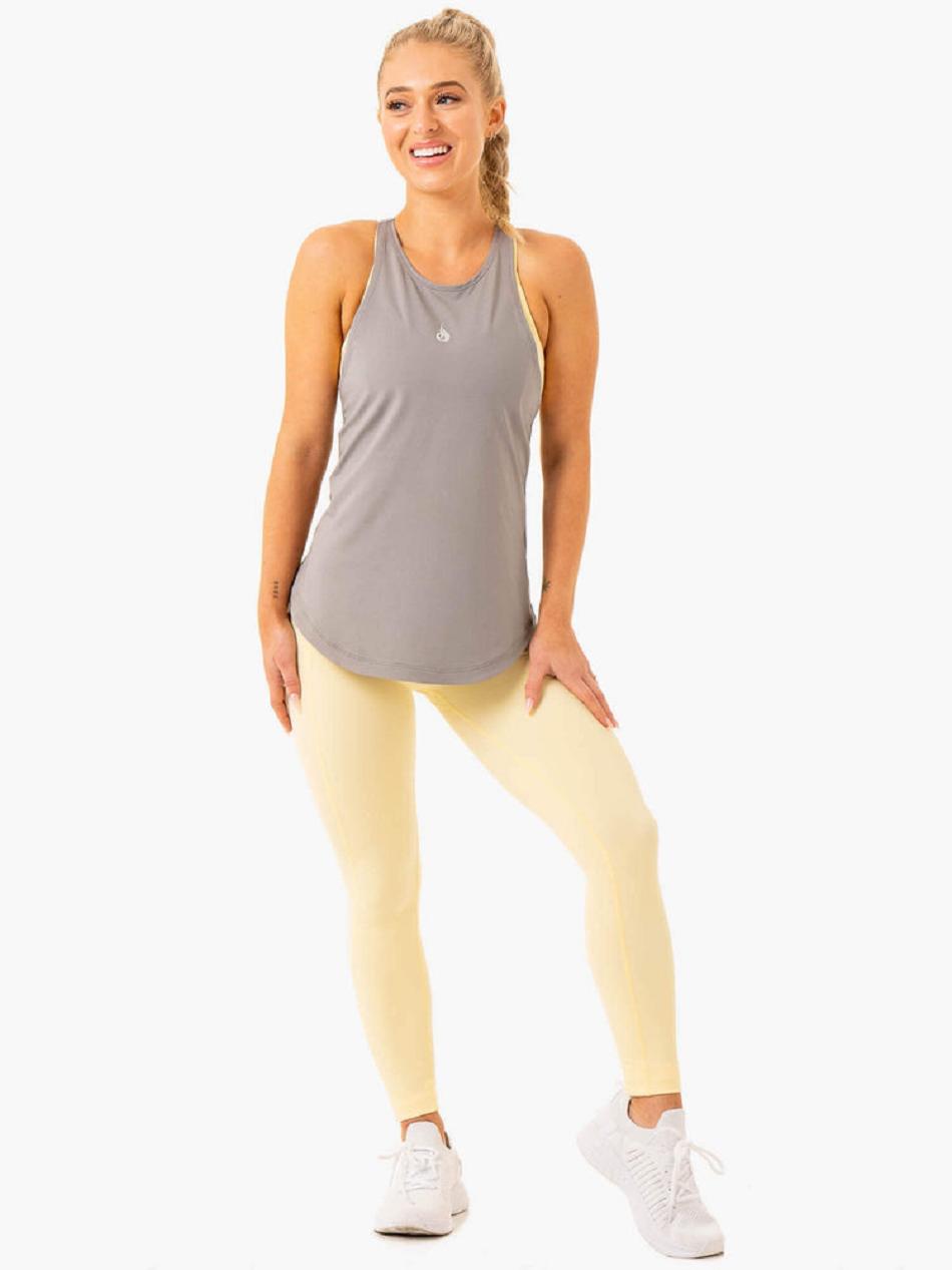 Grey Women's Ryderwear Level Up Training Tanks | 130IV95136