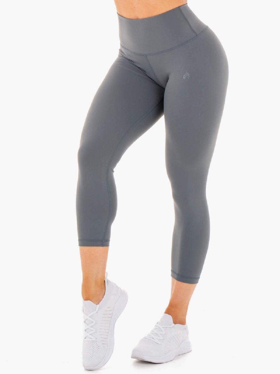 Grey Women\'s Ryderwear Motion High Waisted 7/8 Leggings | 41ES56162