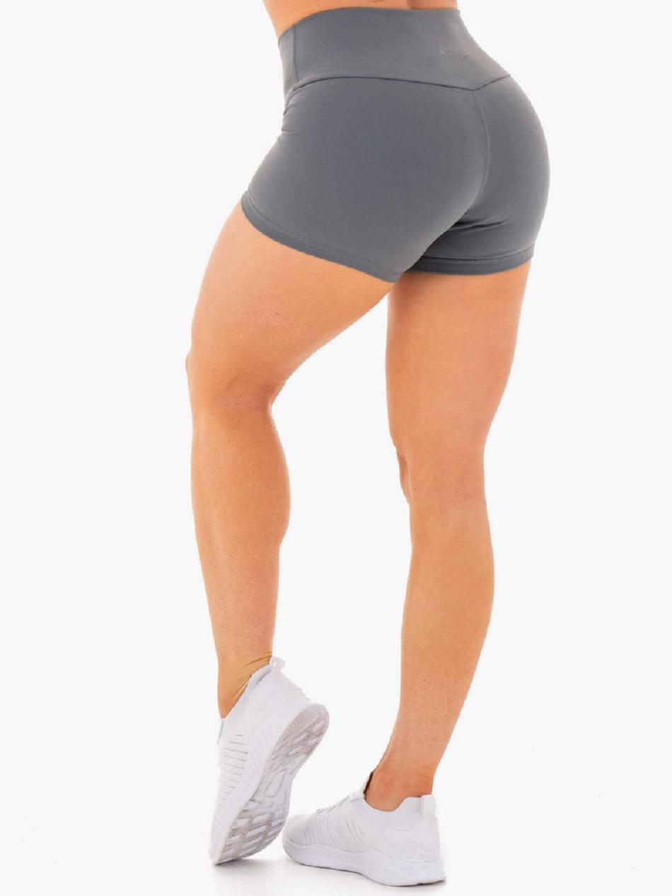 Grey Women's Ryderwear Motion High Waisted Shorts | FR4987538