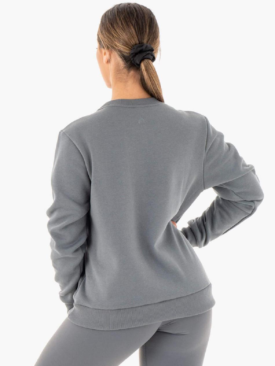 Grey Women's Ryderwear Motion Oversized Sweater Active Lounge | 115S75846