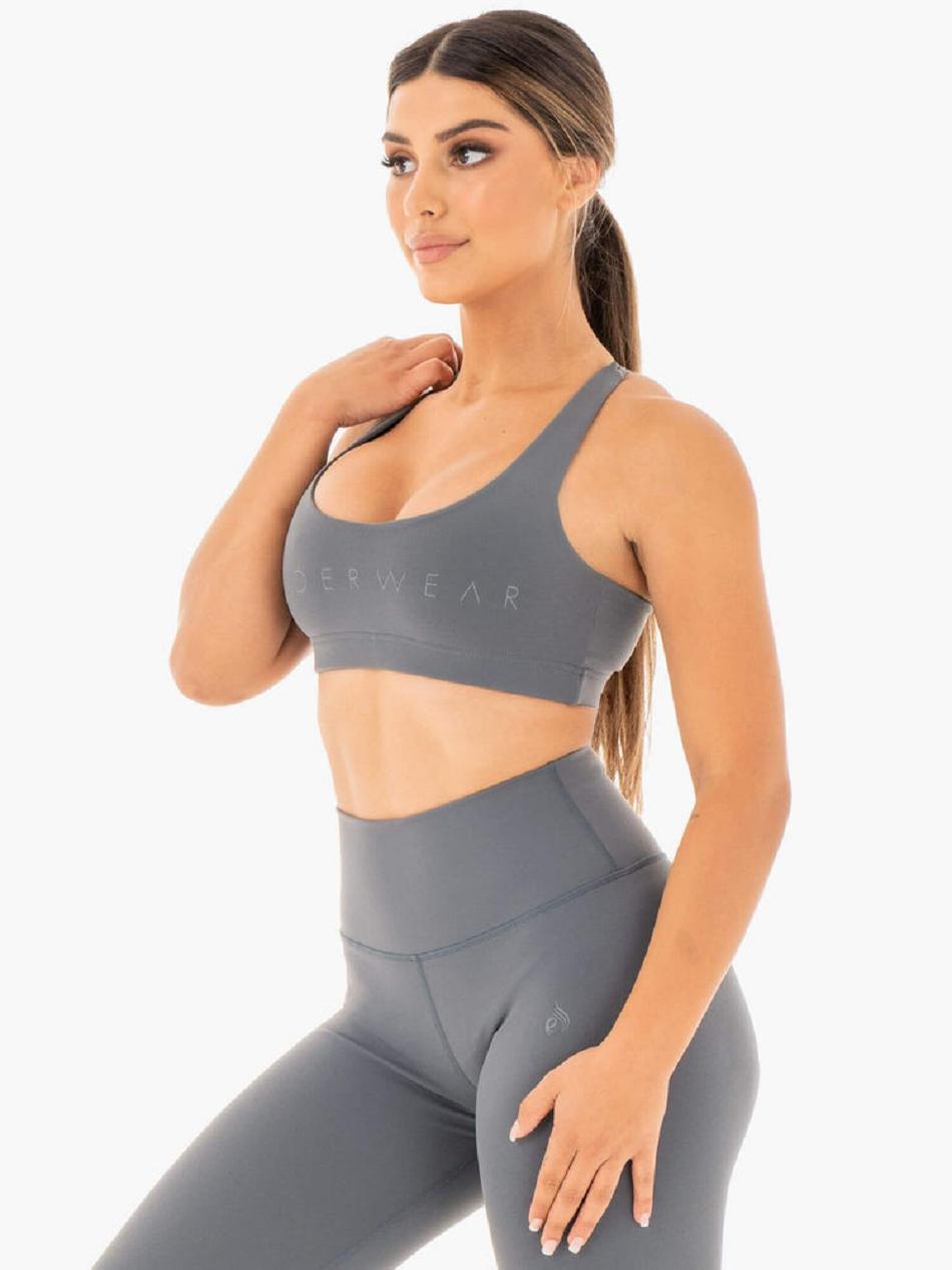 Grey Women's Ryderwear Motion Sports Bras | A2X64956