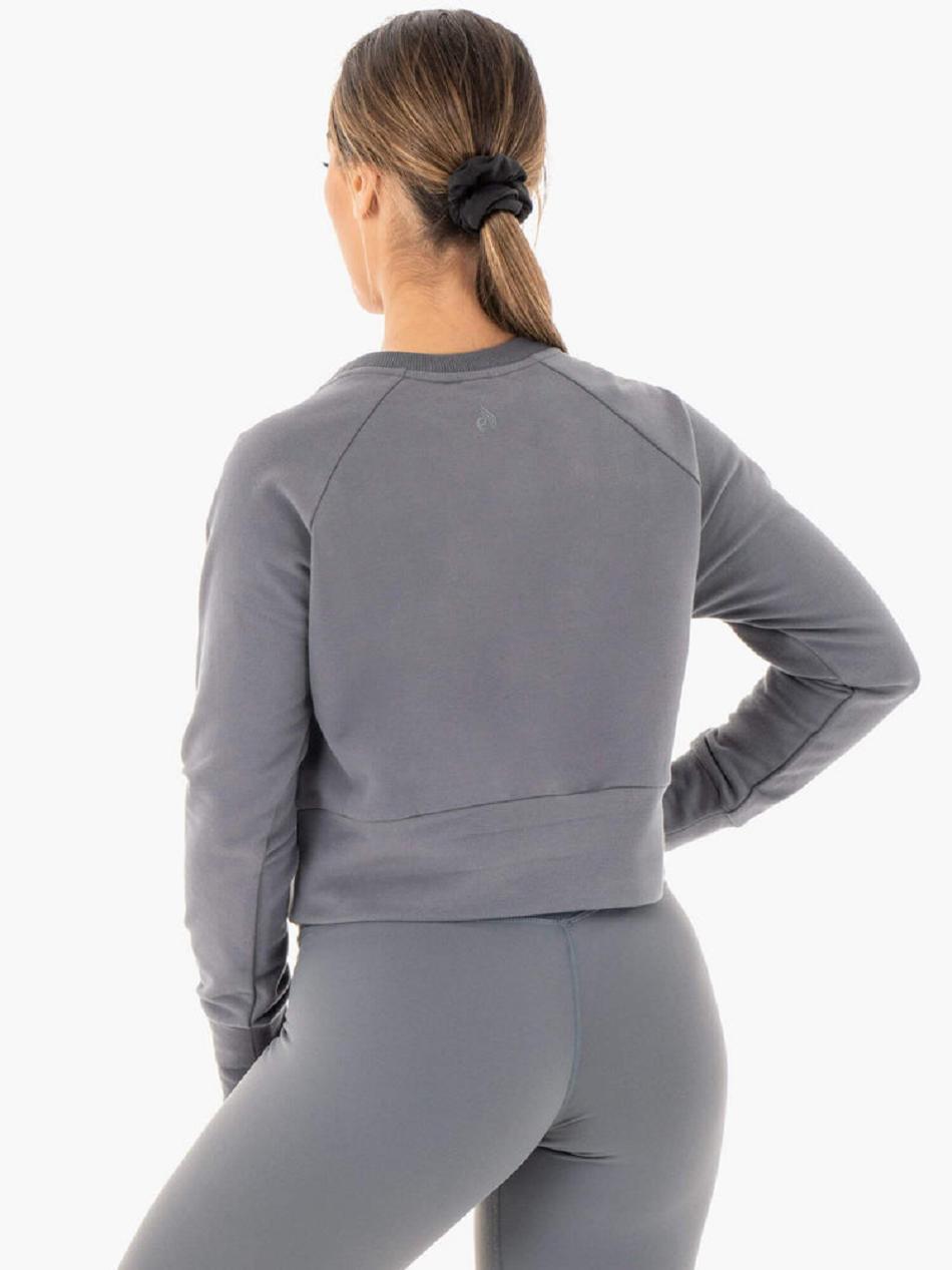 Grey Women's Ryderwear Motion Sweater Active Lounge | G2T38922