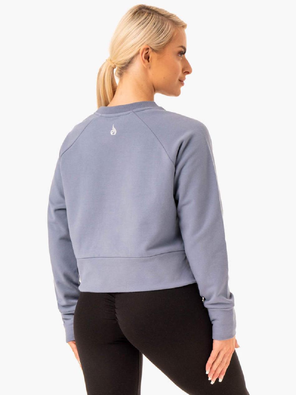 Grey Women's Ryderwear Motion Sweater Top | ES6358214