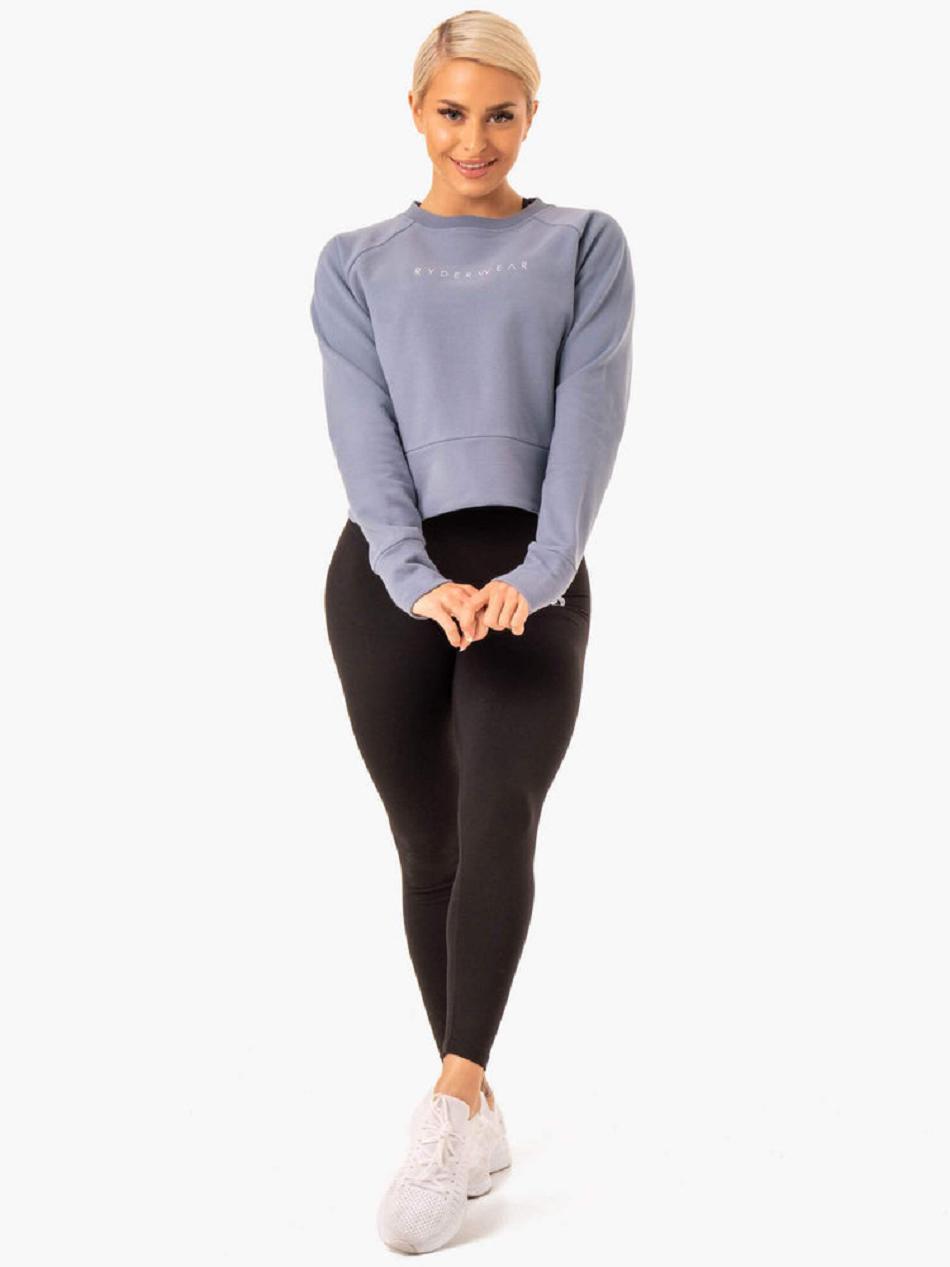 Grey Women's Ryderwear Motion Sweater Top | ES6358214