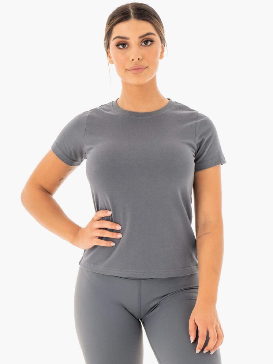 Grey Women's Ryderwear Motion T-Shirt Top | G2T12605