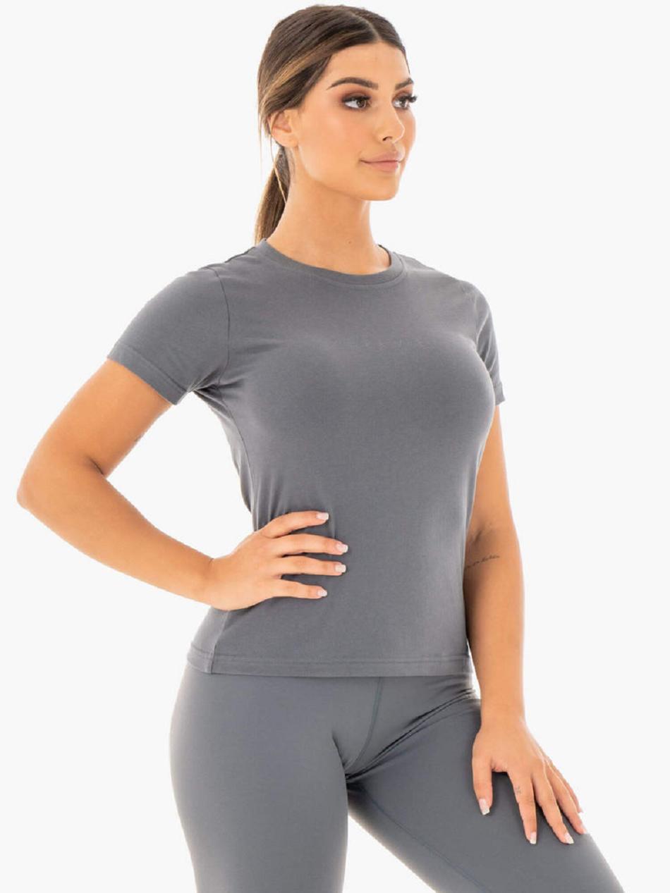 Grey Women's Ryderwear Motion T-Shirt Top | G2T12605