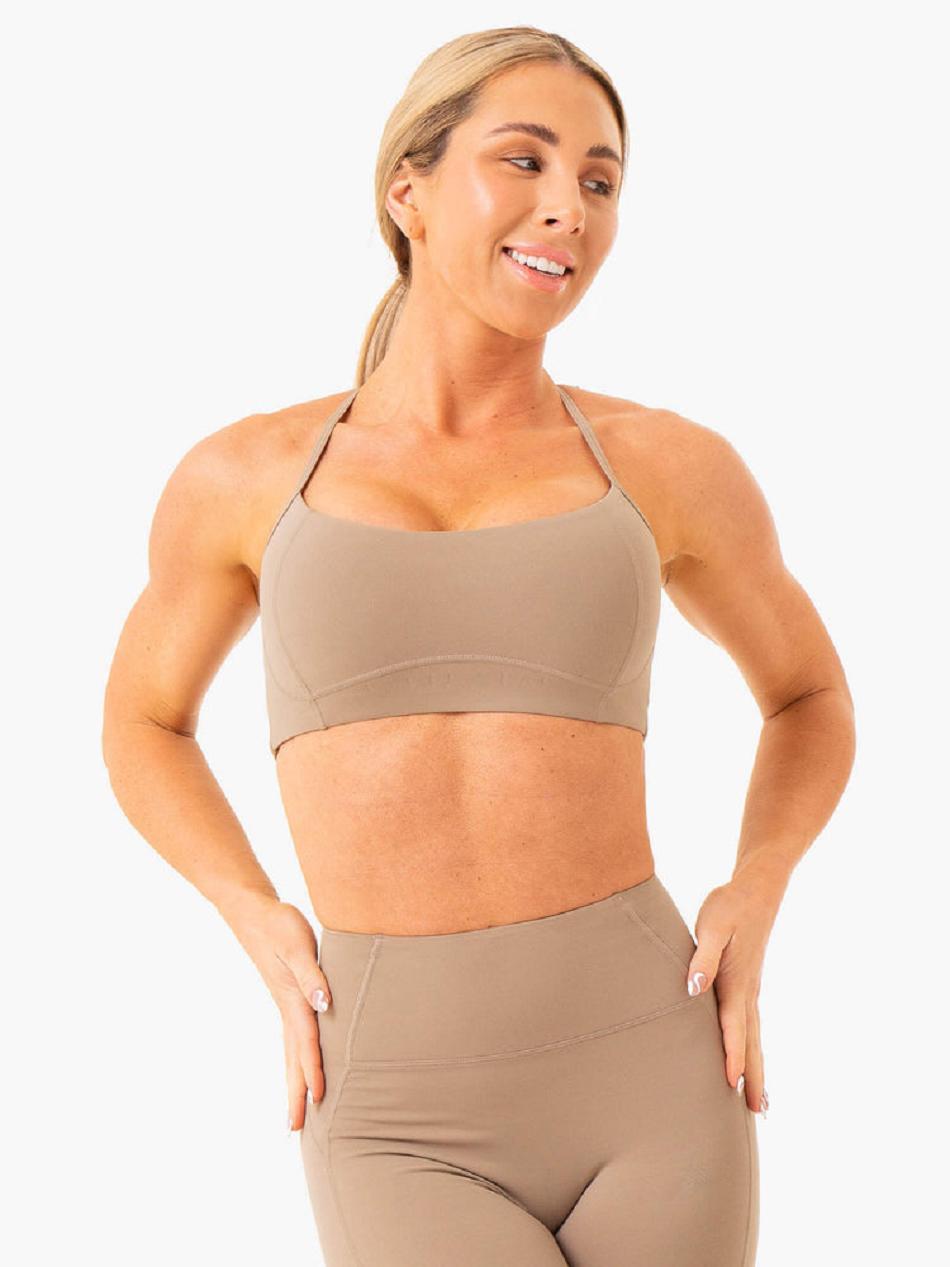 Grey Women's Ryderwear NKD Frame Sports Bras | HY5527501