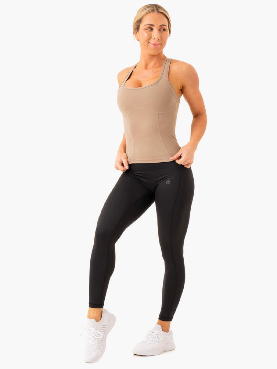 Grey Women's Ryderwear NKD Frame Tanks | 68YH90818