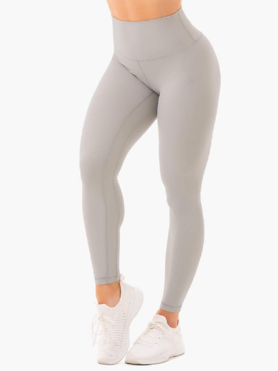 Grey Women\'s Ryderwear NKD High Waisted Leggings | 115DF32564