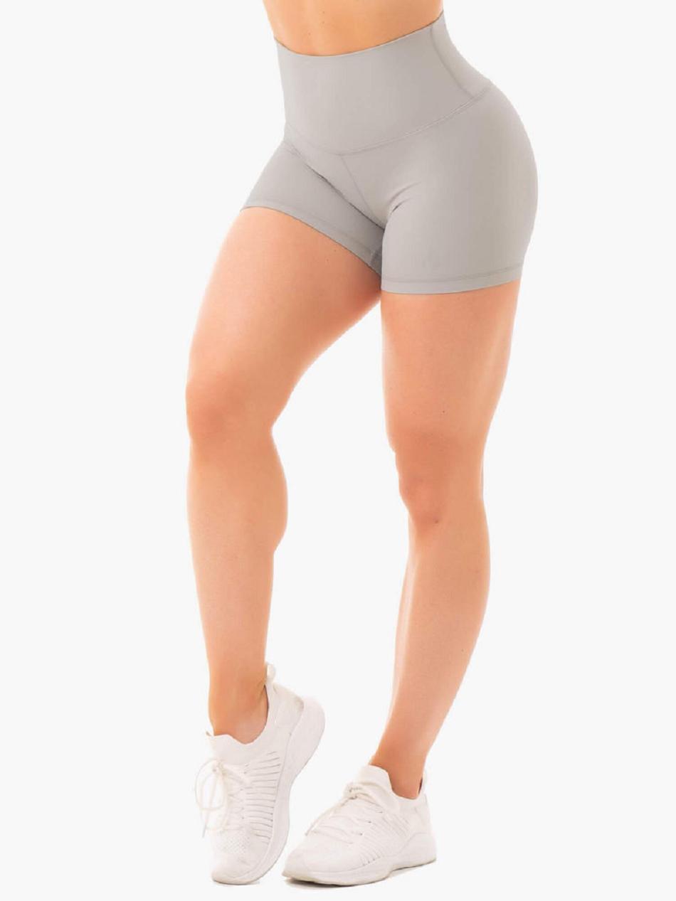 Grey Women\'s Ryderwear NKD High Waisted Shorts | 55KR61257