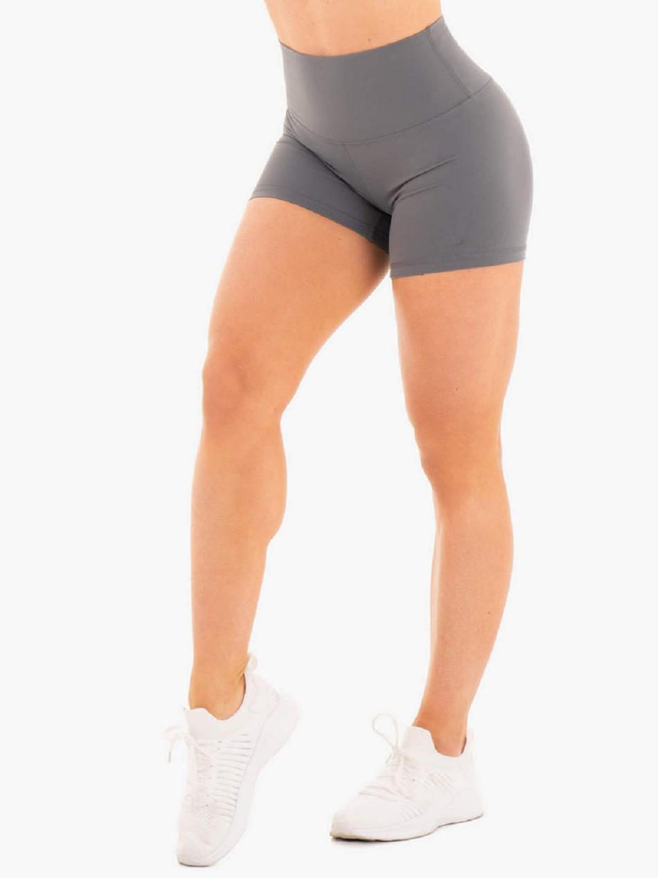 Grey Women\'s Ryderwear NKD High Waisted Shorts | GB5041683