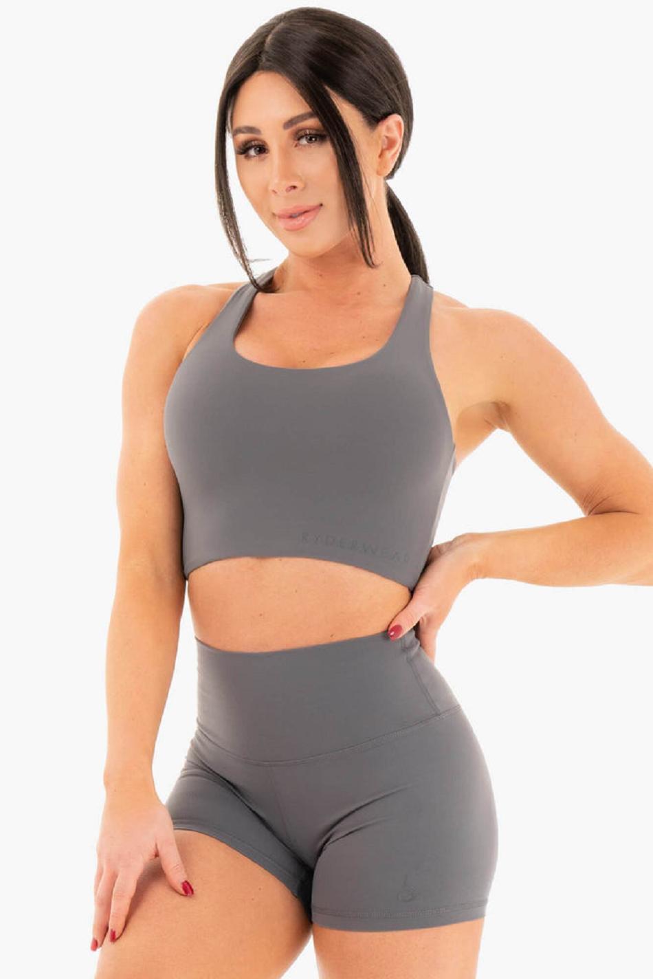 Grey Women\'s Ryderwear NKD Sports Bras | G5B55579