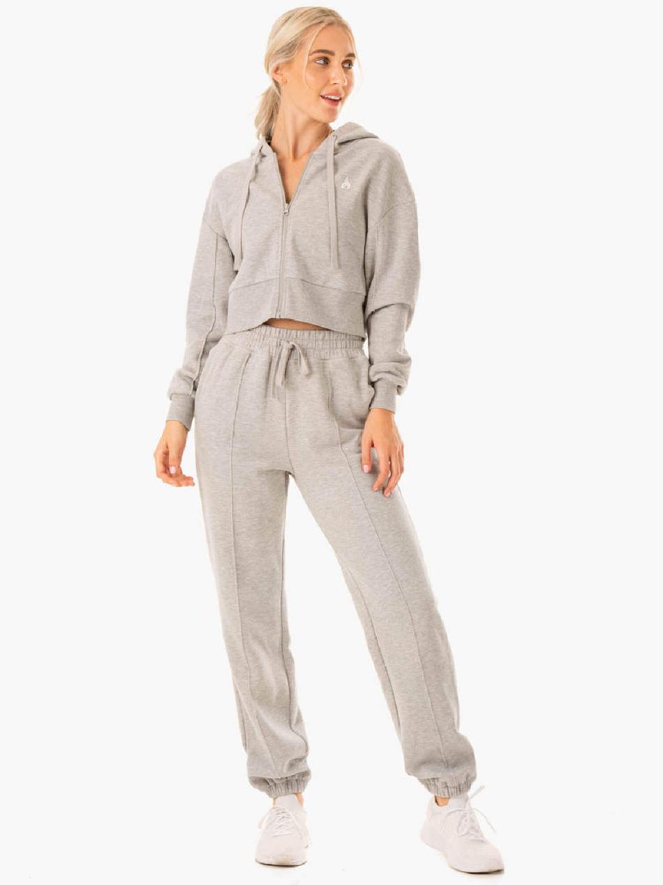 Grey Women's Ryderwear Revival High Waisted Track Pants | TNTY52601