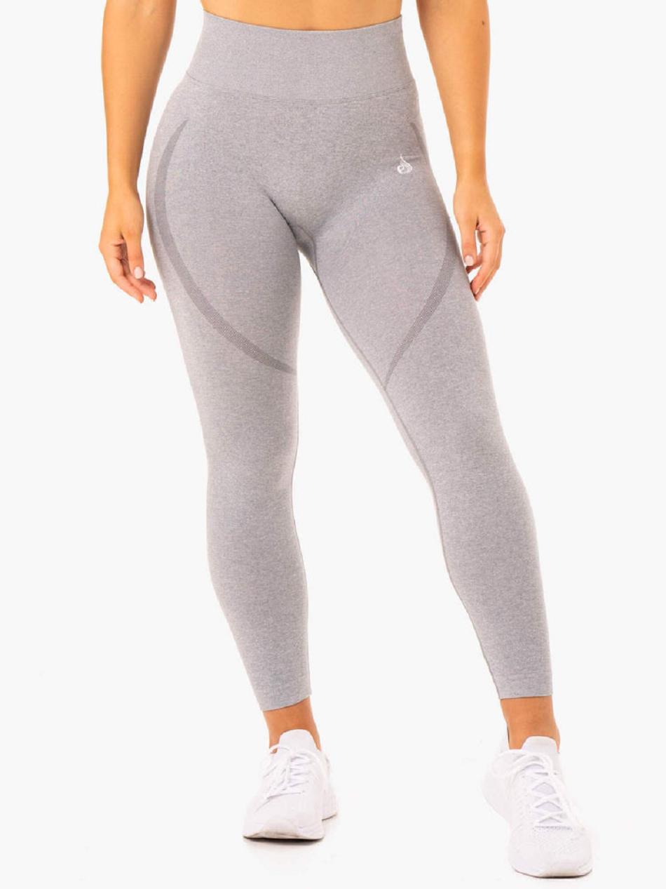 Grey Women\'s Ryderwear Sculpt Leggings Seamless | 94T69799