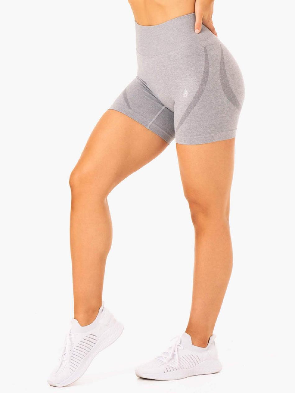 Grey Women's Ryderwear Sculpt Seamless Shorts | 54GA12050