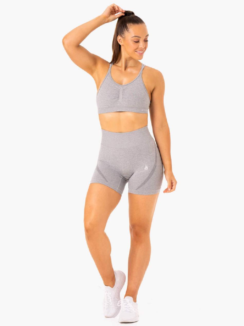 Grey Women's Ryderwear Sculpt Seamless Shorts | 54GA12050