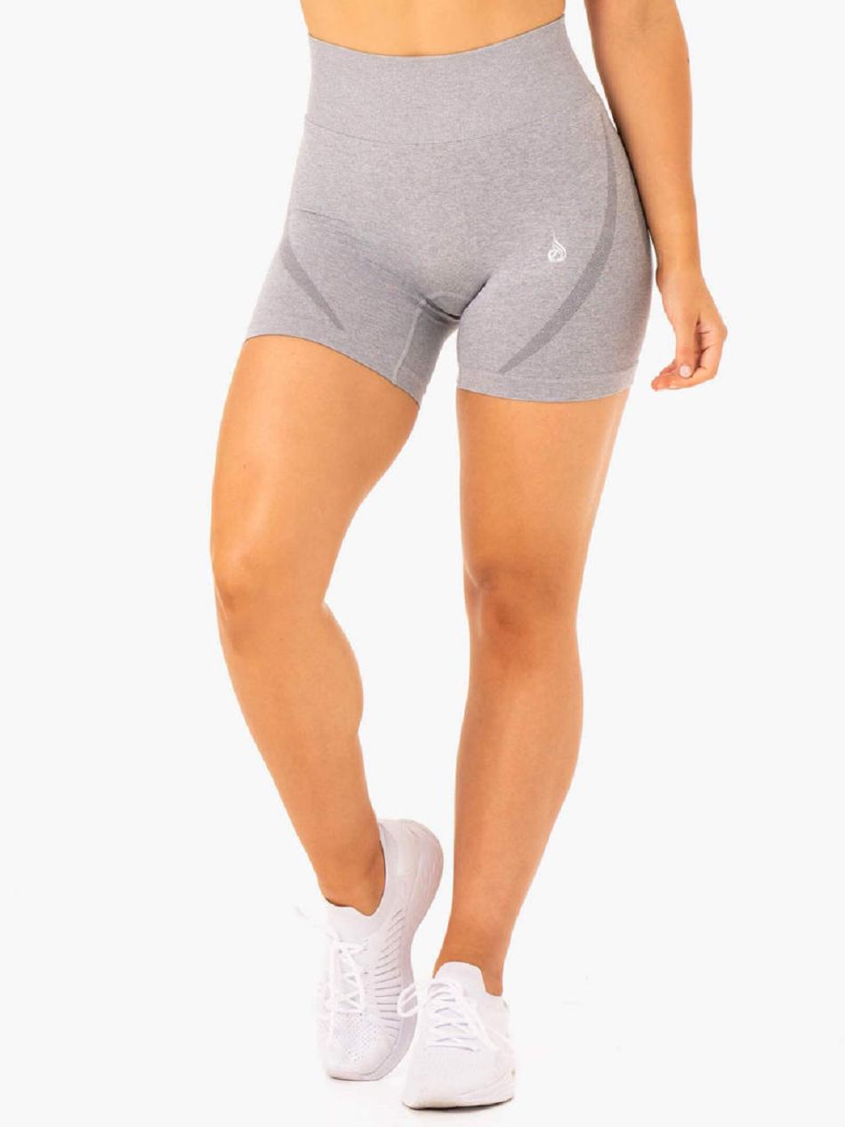 Grey Women\'s Ryderwear Sculpt Seamless Shorts | 54GA12050