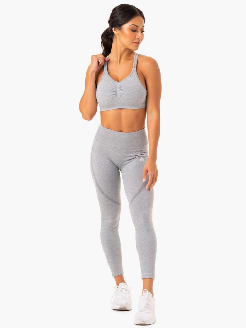 Grey Women's Ryderwear Sculpt Seamless Sports Bras | DS5360547