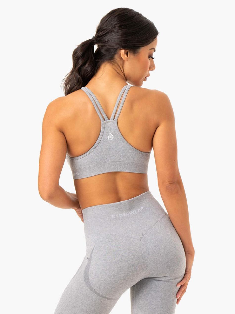 Grey Women's Ryderwear Sculpt Seamless Sports Bras | DS5360547