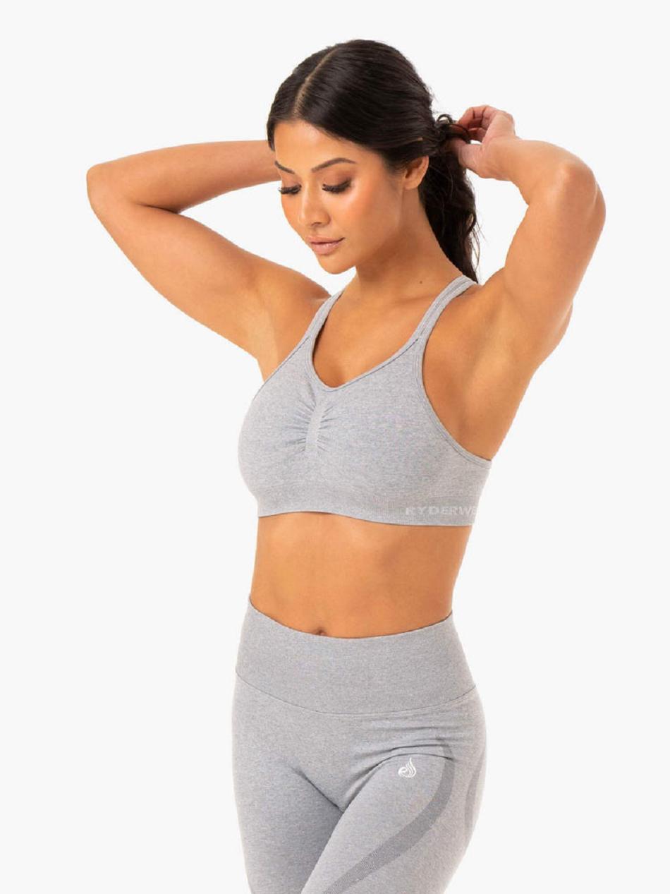 Grey Women\'s Ryderwear Sculpt Seamless Sports Bras | DS5360547