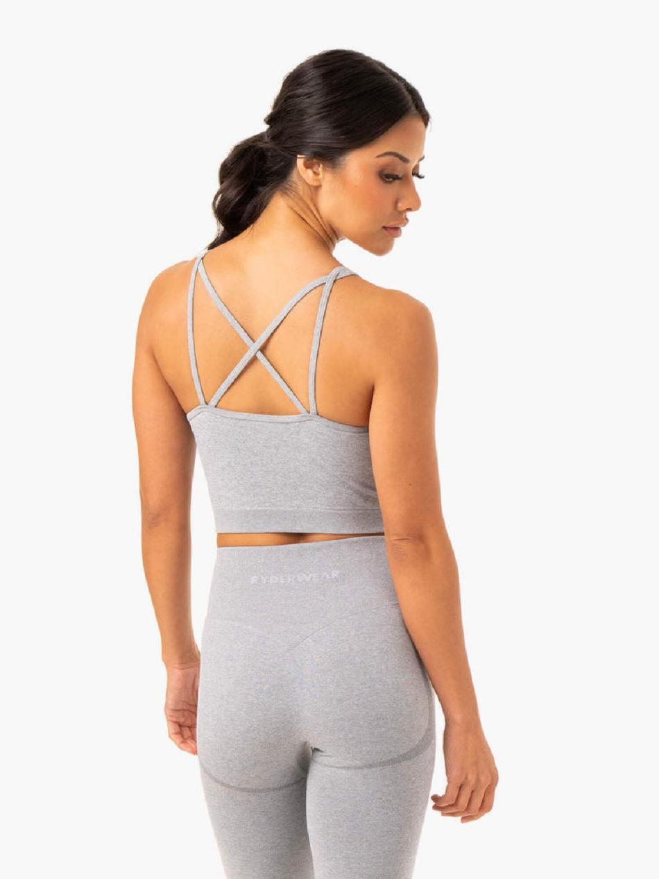 Grey Women's Ryderwear Sculpt Seamless Tank Top | 123IV57636