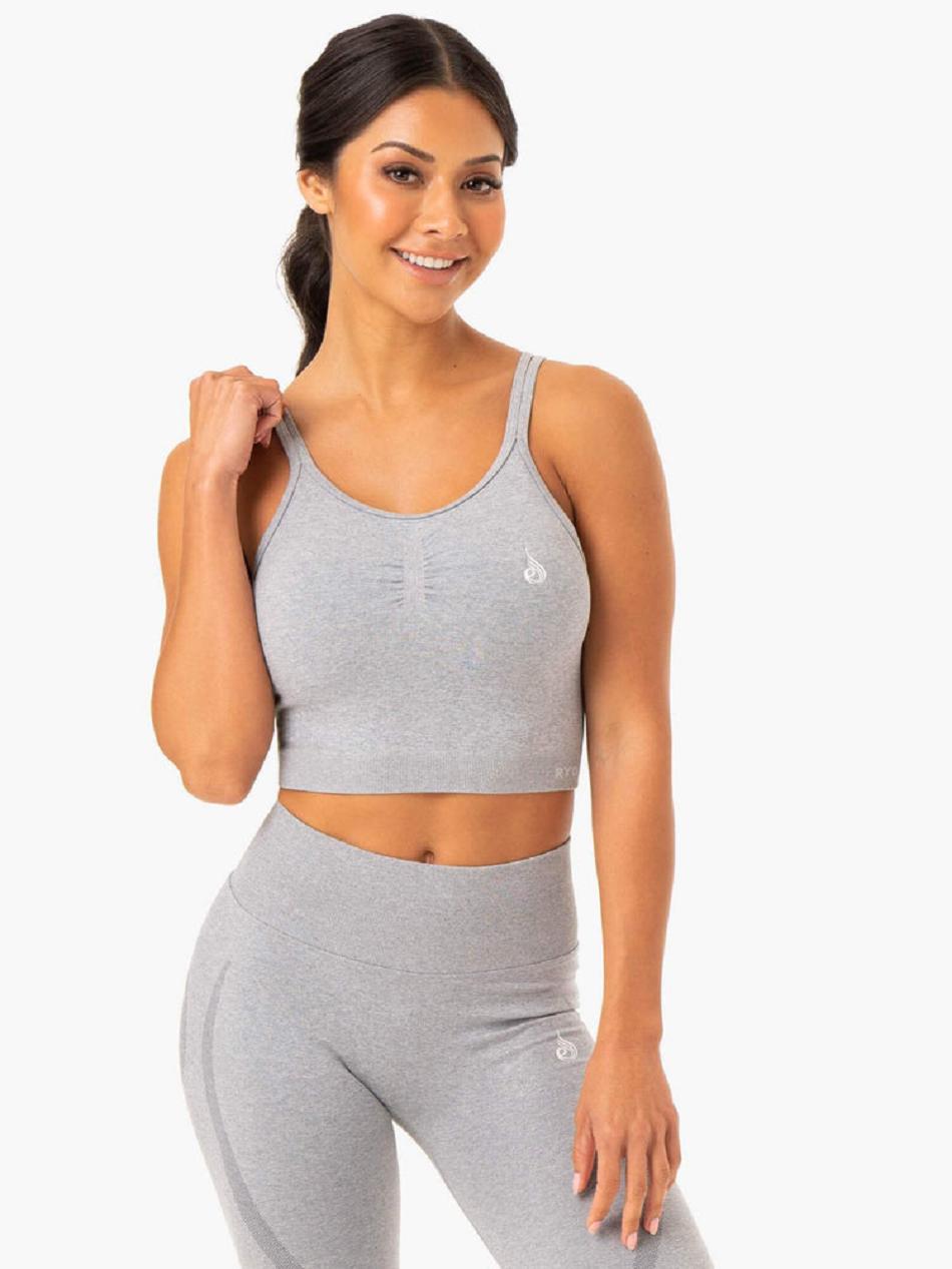 Grey Women\'s Ryderwear Sculpt Seamless Tank Top | 123IV57636