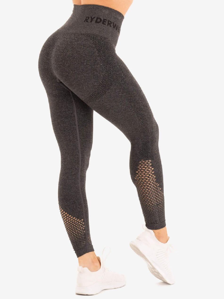 Grey Women\'s Ryderwear Seamless Staples Leggings | 65Y4470049