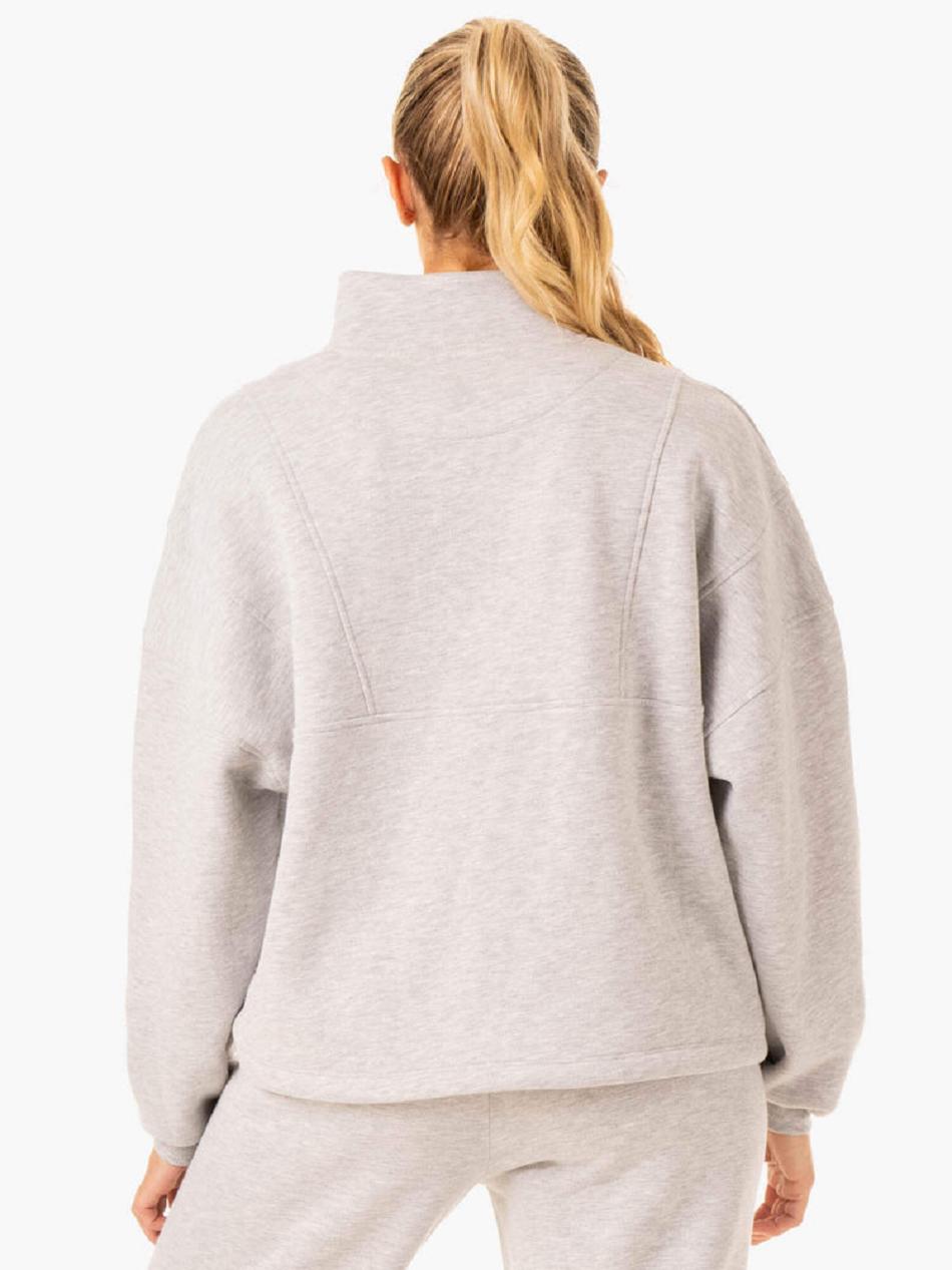 Grey Women's Ryderwear Sideline Half Zip Jumper Trackset | 6D7223722