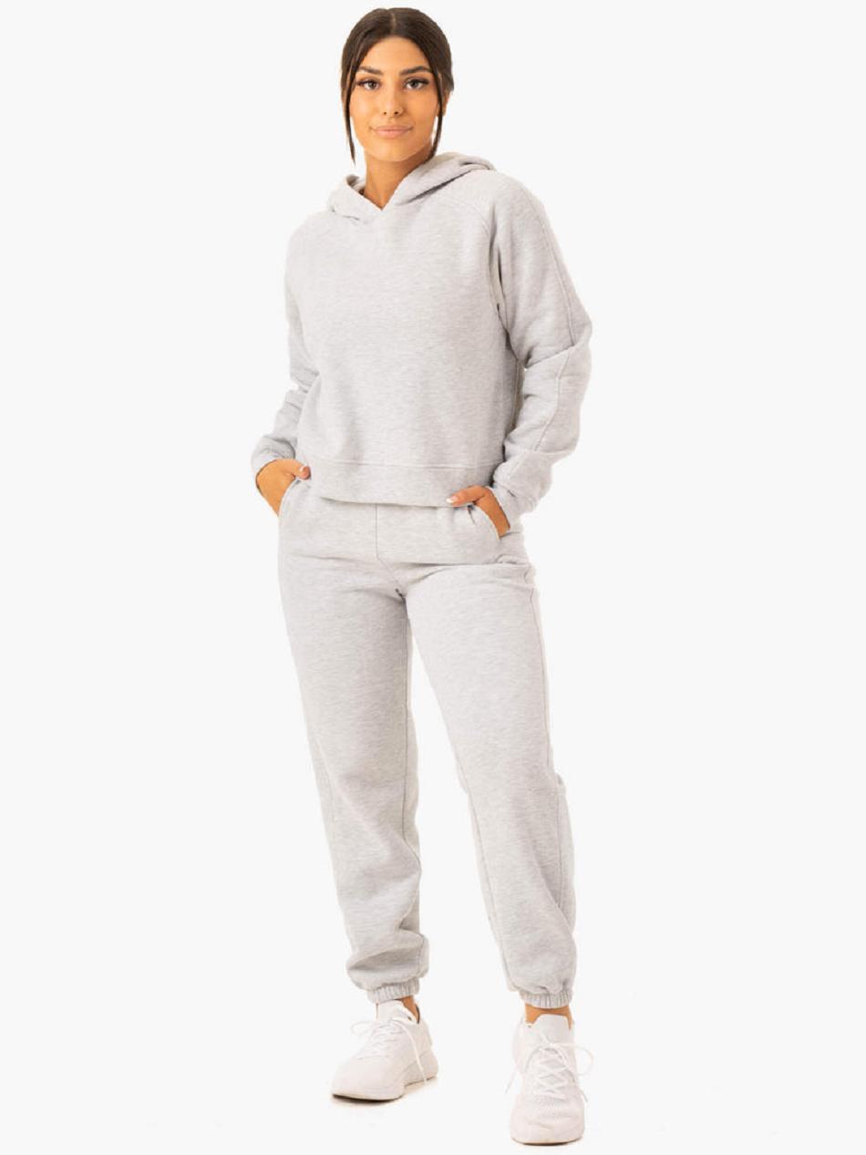 Grey Women's Ryderwear Sideline Hoodie Active Lounge | RFD68578