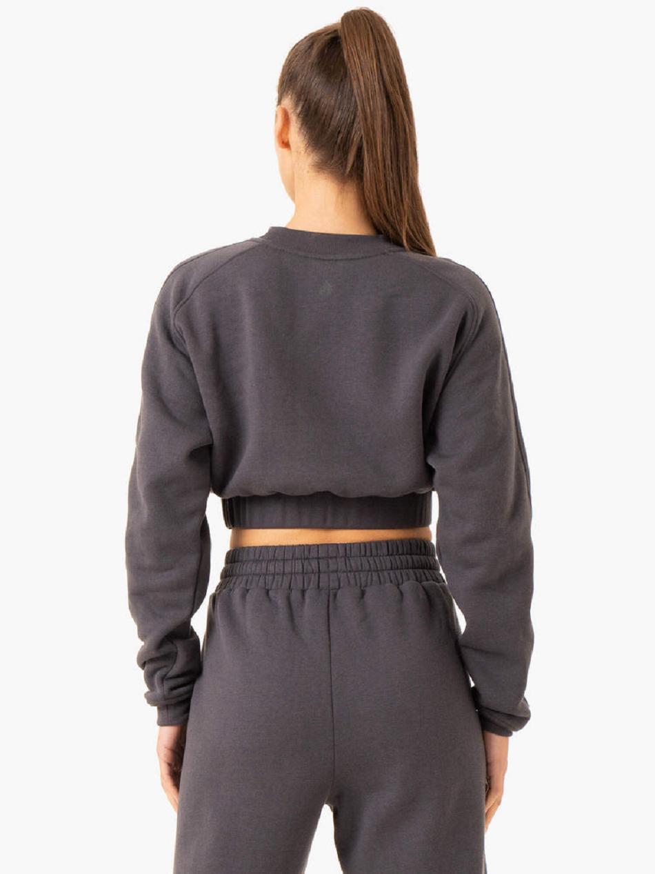 Grey Women's Ryderwear Sideline Sweater Active Lounge | 140IV34640