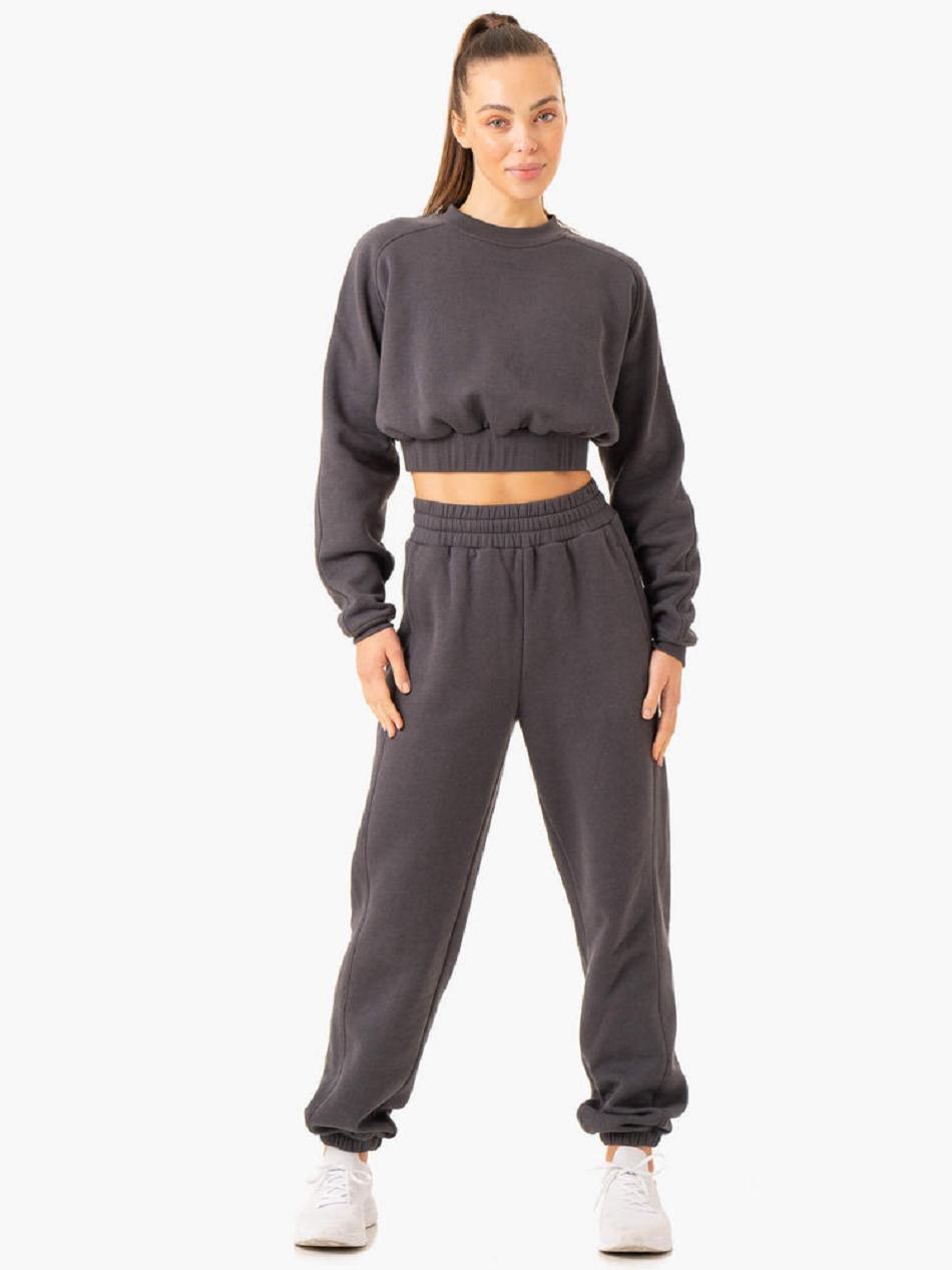 Grey Women's Ryderwear Sideline Sweater Active Lounge | 140IV34640