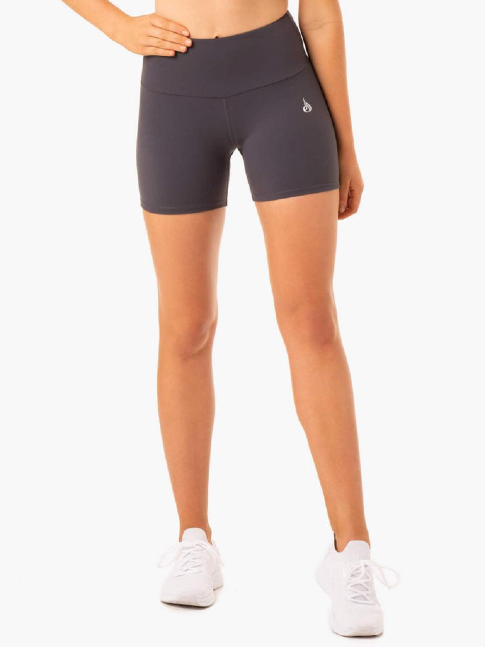 Grey Women's Ryderwear Staples Mid Length Shorts Scrunch Bum | 65Y4573734