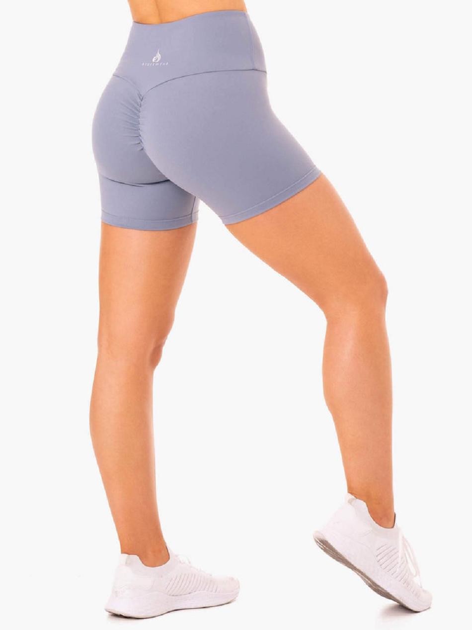 Grey Women's Ryderwear Staples Mid Length Shorts Scrunch Bum | SF4266814