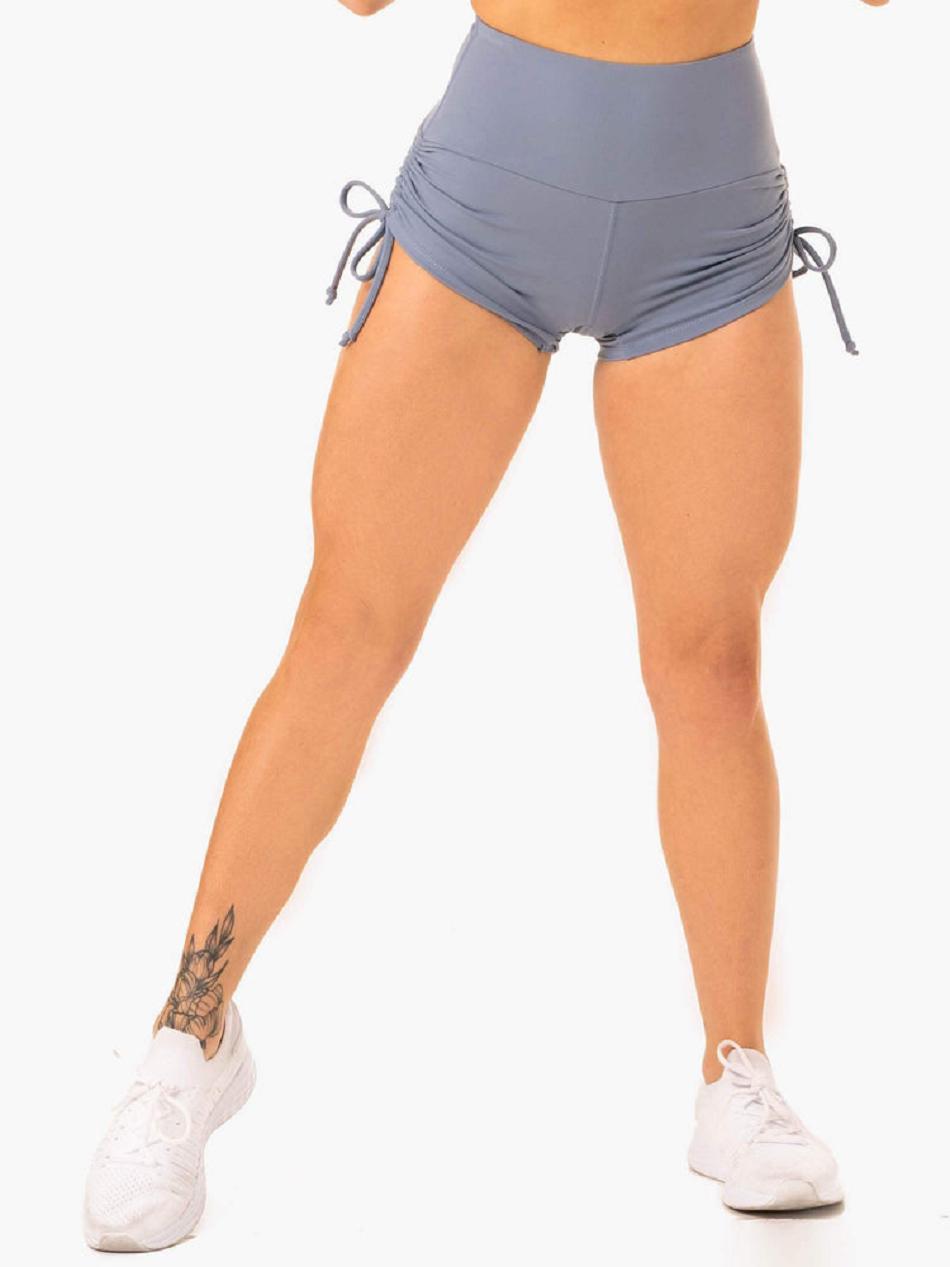 Grey Women\'s Ryderwear Staples Scrunch Bum Tie Up Shorts | 67U4772782