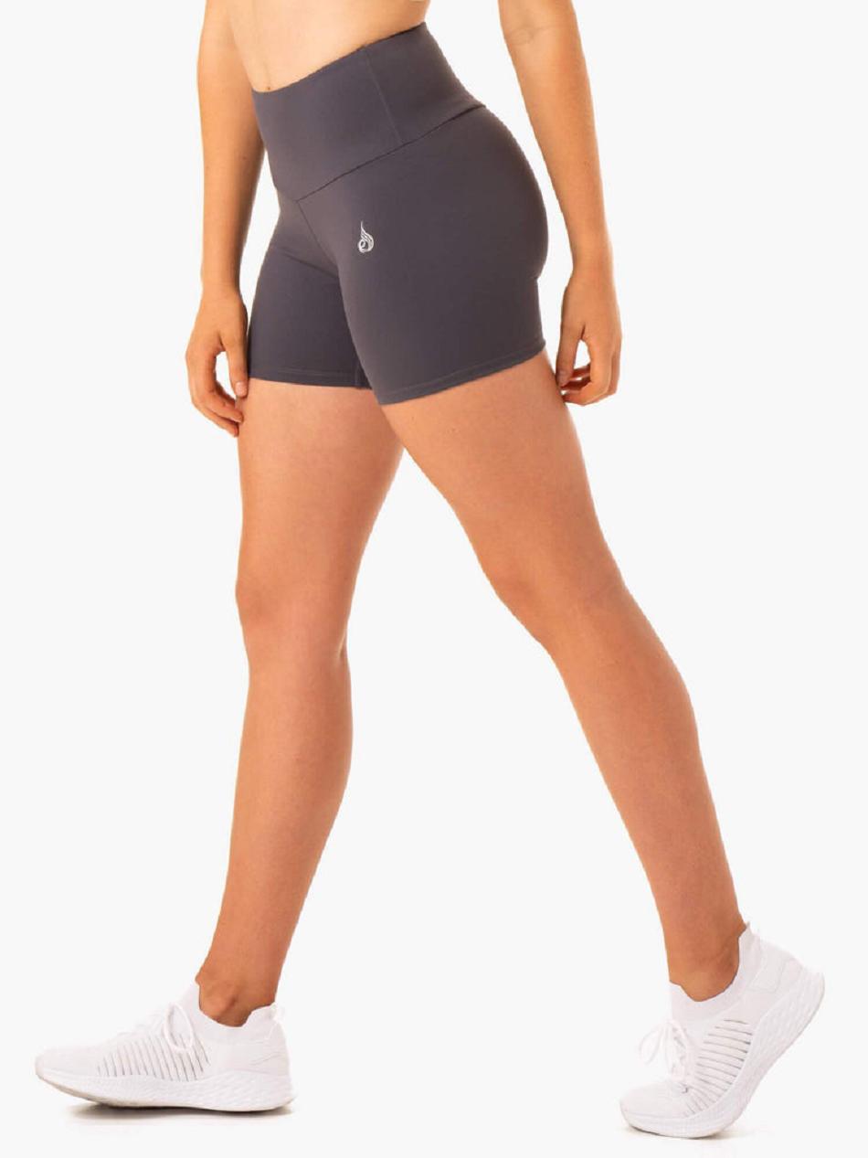 Grey Women\'s Ryderwear Staples Scrunch Bum Mid Length Shorts | 6Y5151188