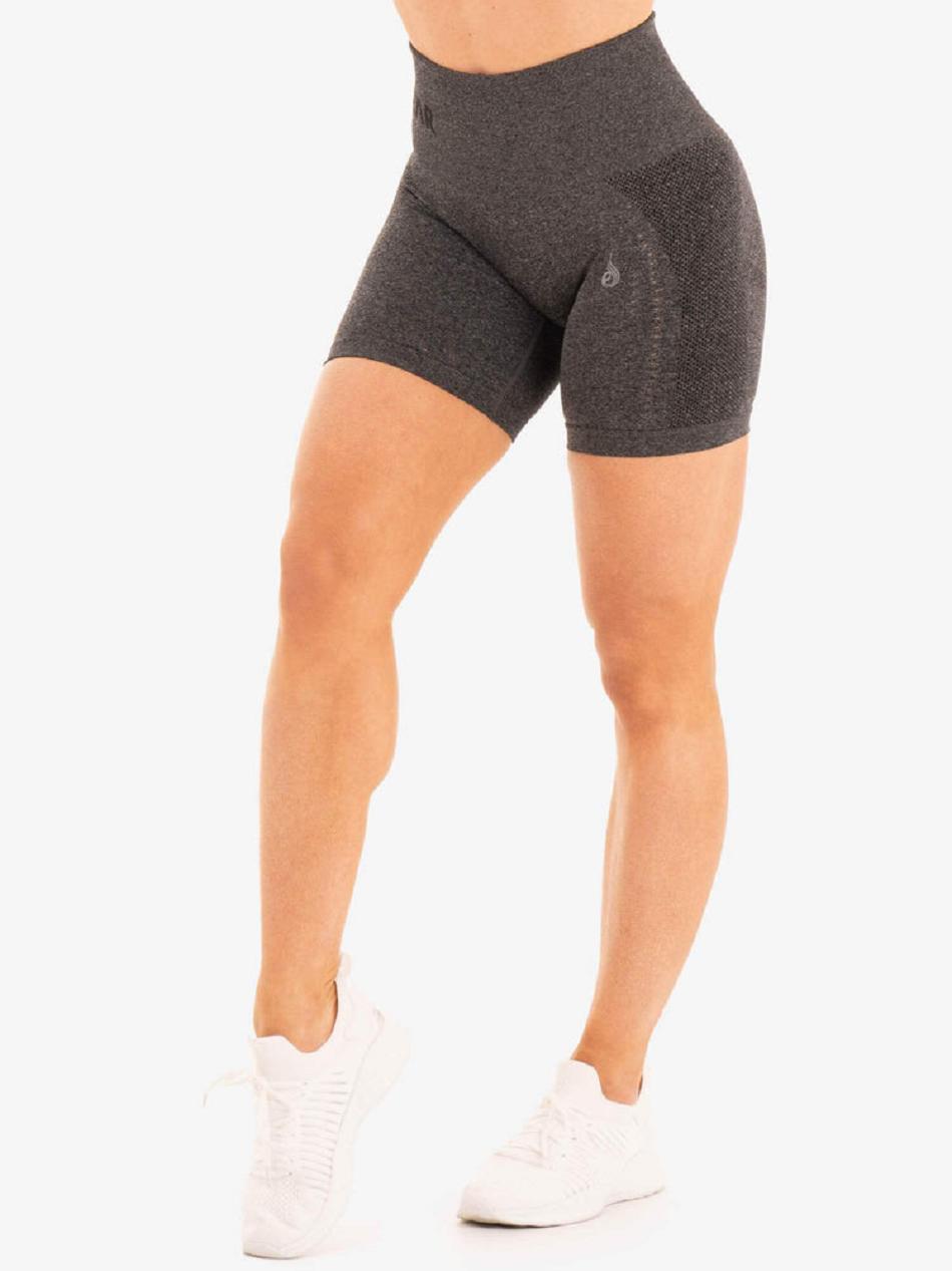 Grey Women\'s Ryderwear Staples Shorts Seamless | FG93461