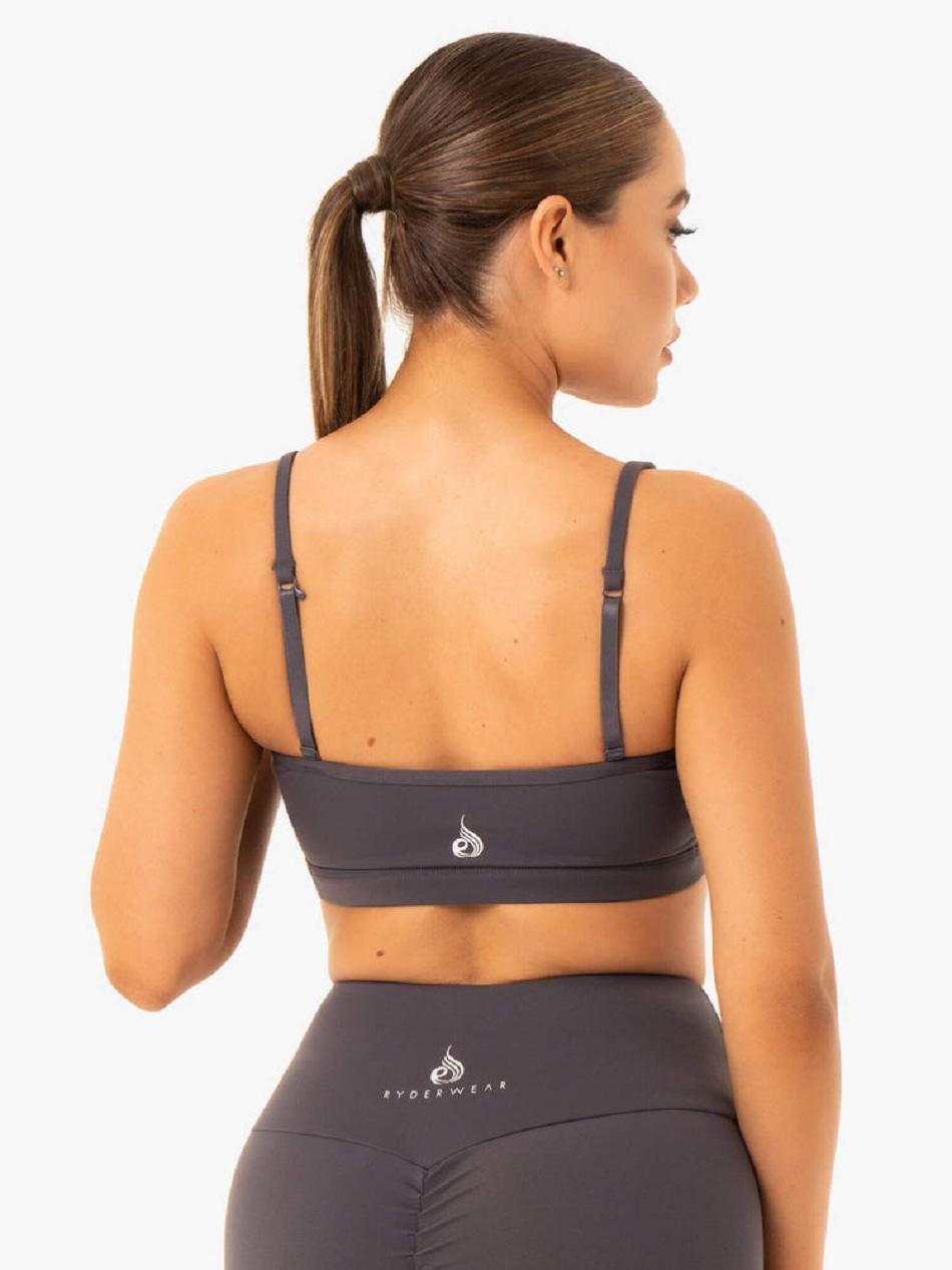 Grey Women's Ryderwear Staples Sports Bras | 65Y5834922