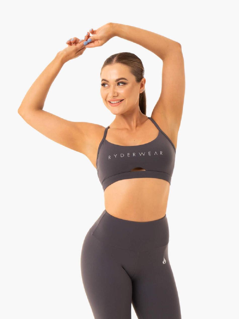 Grey Women's Ryderwear Staples Sports Bras | 65Y5834922