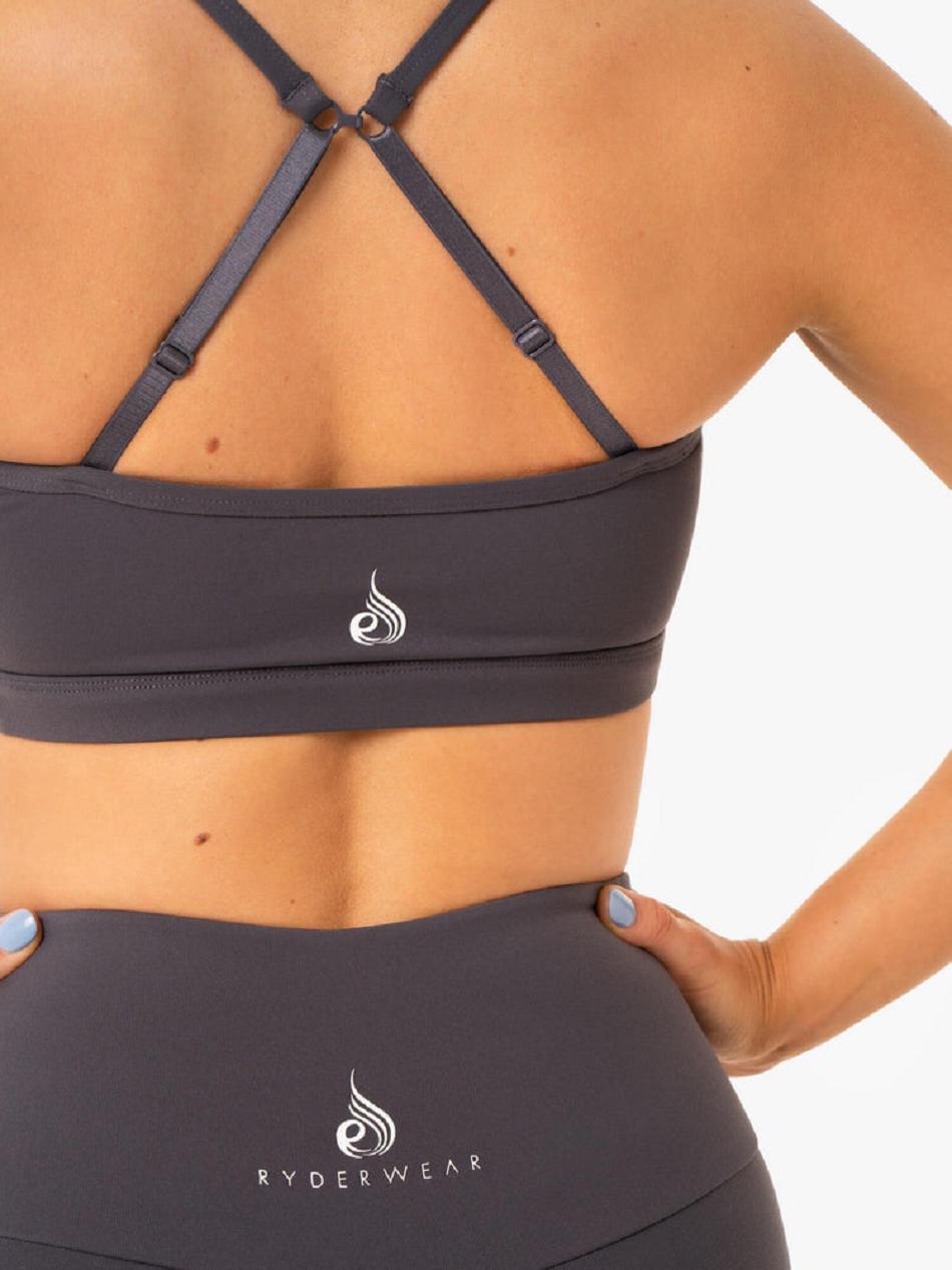 Grey Women's Ryderwear Staples Sports Bras | 65Y5834922