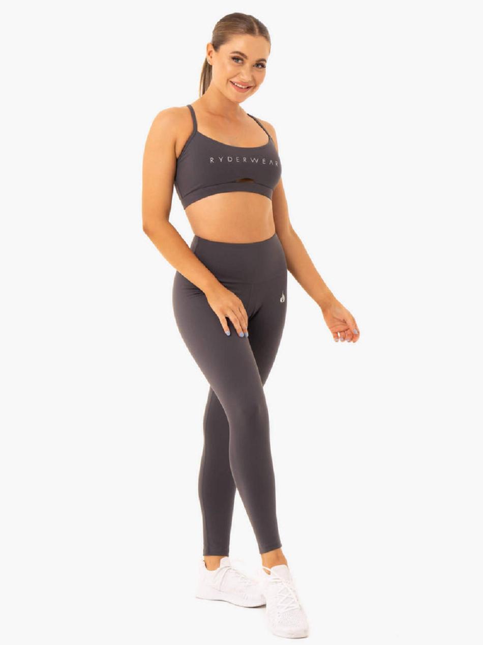 Grey Women's Ryderwear Staples Sports Bras | 65Y5834922