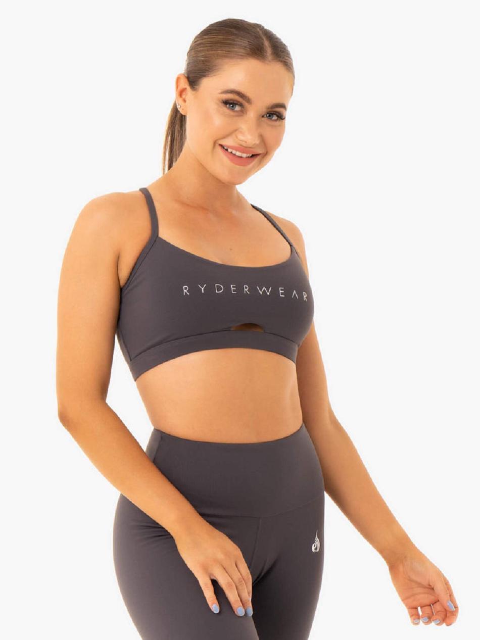 Grey Women\'s Ryderwear Staples Sports Bras | 65Y5834922