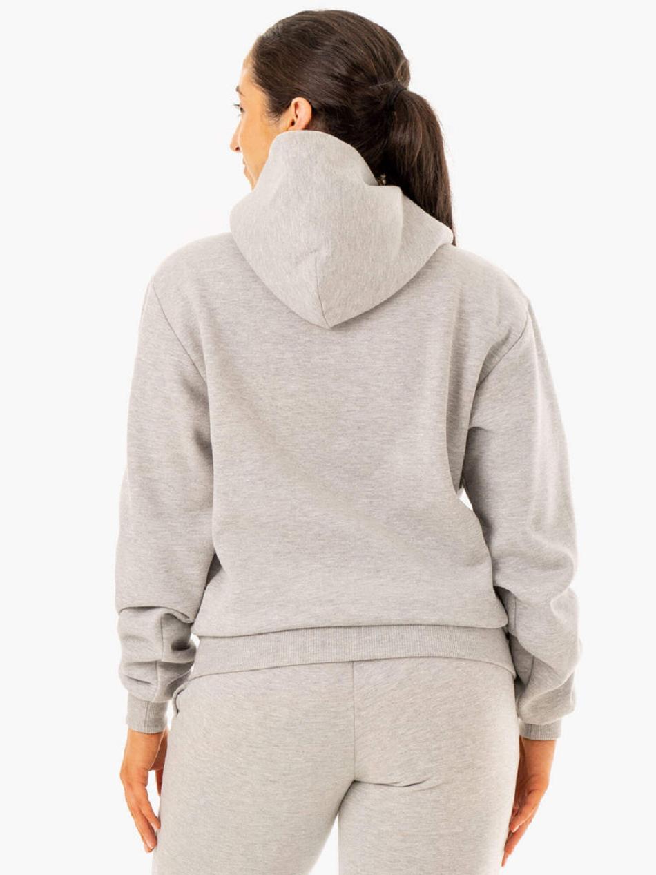 Grey Women's Ryderwear Unisex Pullover Hoodie | 72RW48110