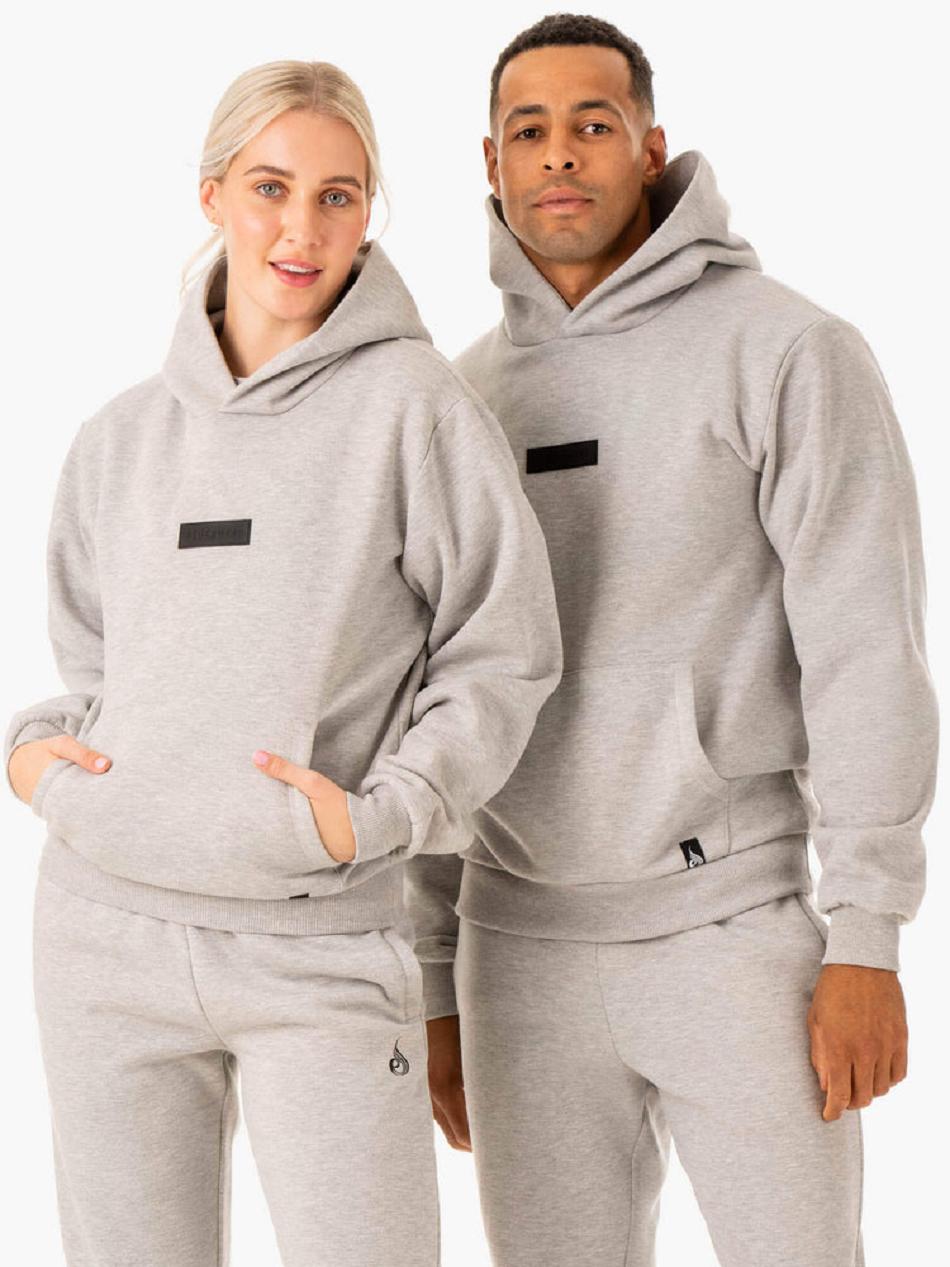 Grey Women's Ryderwear Unisex Pullover Hoodie Trackset | RFD93065