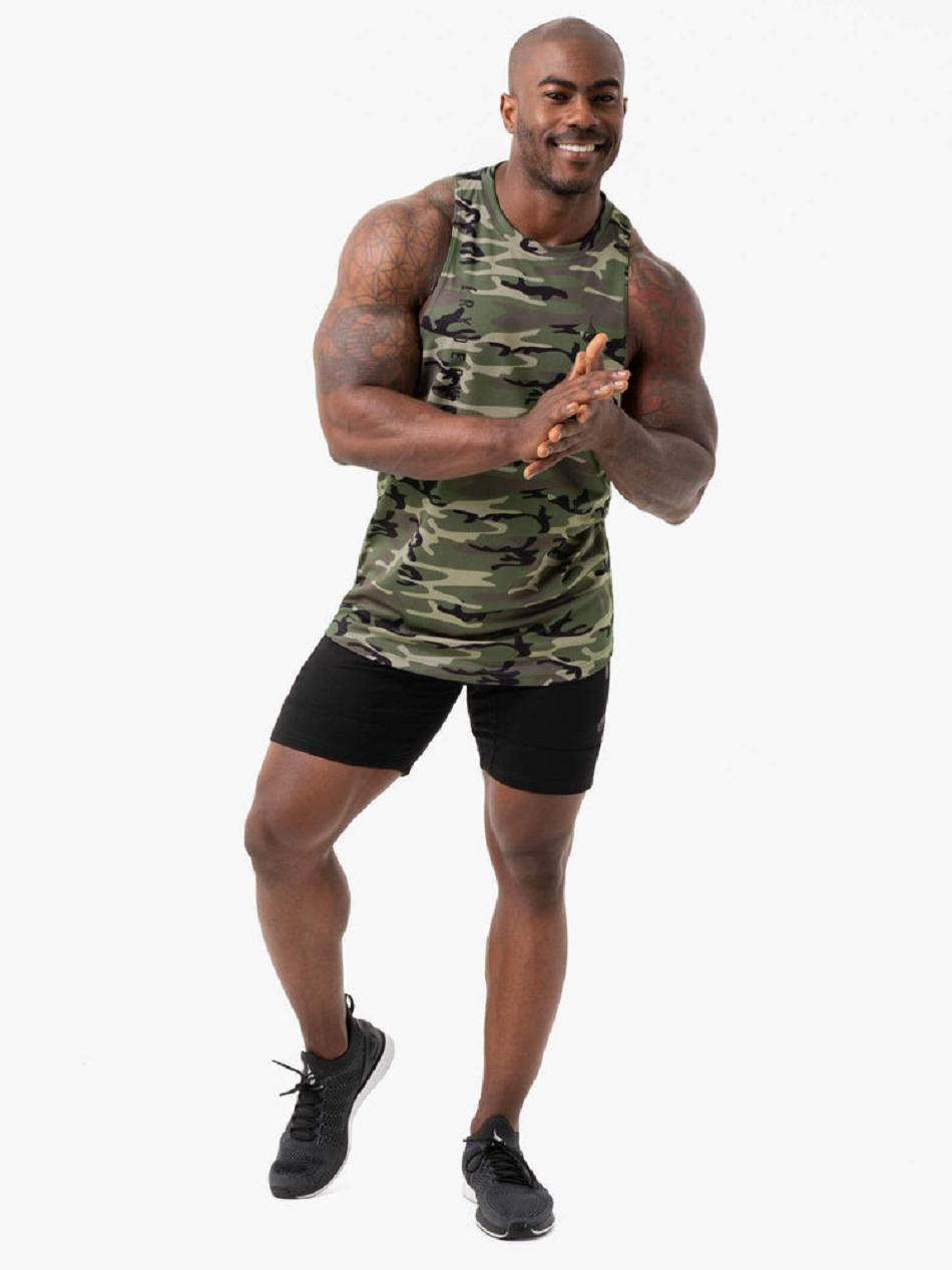 Khaki / Camo Men's Ryderwear Camo Tech Mesh Baller Tank Top | 6Y8819320